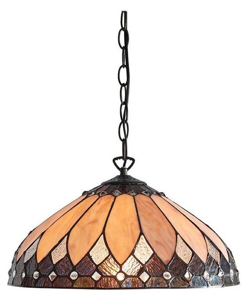 Endon 63977 - Luster na reťazi Tiffany BROOKLYN 1xE27/60W/230V pr. 40 cm