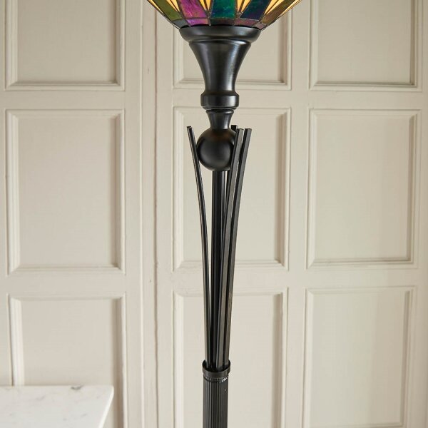 Endon 64042 - Stojacia lampa Tiffany DARK STAR 1xE27/60W/230V pr. 42 cm