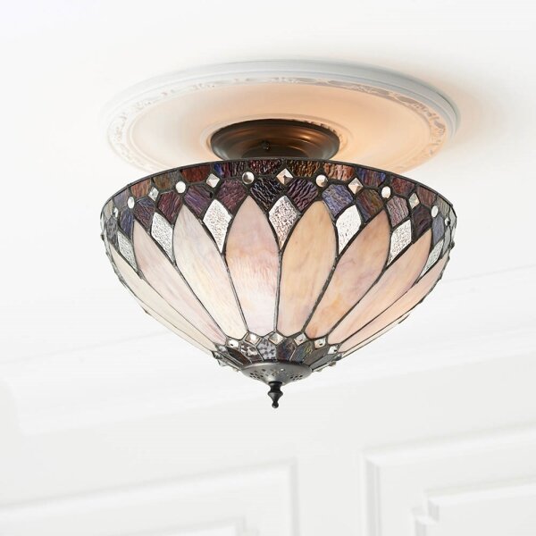 Endon 63978 - Prisadené stropné svietidlo Tiffany BROOKLYN 3xE27/60W/230V, priemer 40 cm