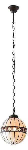 Endon 67044 - Závesný luster na reťazi Tiffany FARGO 1xE14/40W/230V priemer 25,5 cm