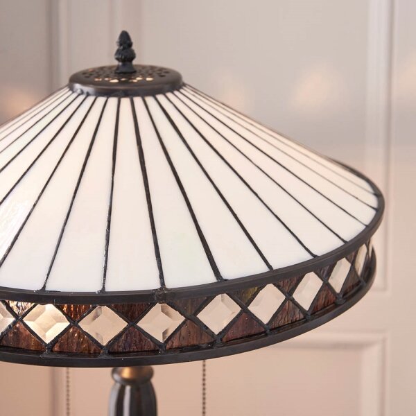 Endon 70935 - Stolová lampa Tiffany FARGO 2xE27/60W/230V priemer 41,5 cm