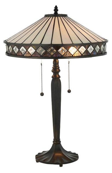 Endon 70935 - Stolová lampa Tiffany FARGO 2xE27/60W/230V priemer 41,5 cm