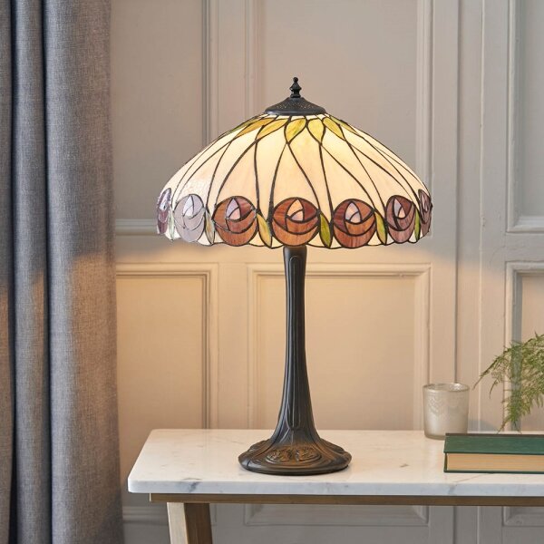 Endon 64177 - Stolná lampa Tiffany HUTCHINSON 1xE27/60W/230V pr. 40 cm