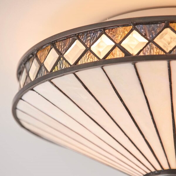 Endon 64145 - Stropné svietidlo Tiffany FARGO 2xE27/60W/230V pr. 41,5 cm
