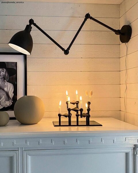 ByRydens 2827660-4000 - Stmievateľná nástenná lampa BAZAR 1xE27/5W/230V čierna