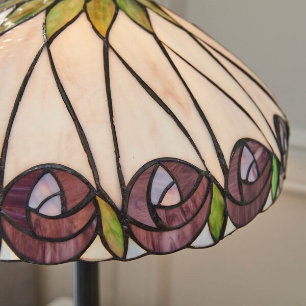 Endon 64177 - Stolná lampa Tiffany HUTCHINSON 1xE27/60W/230V pr. 40 cm