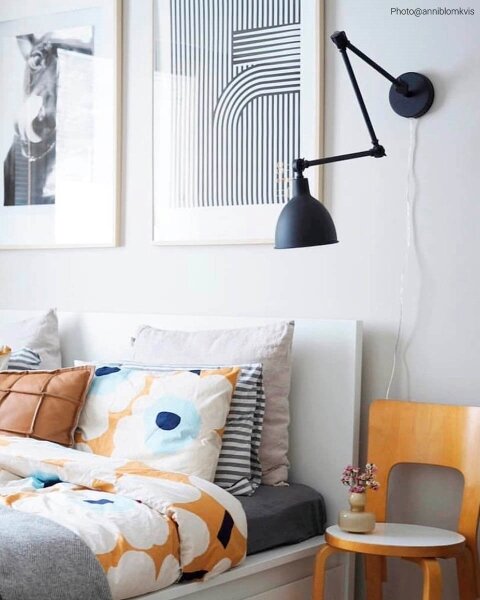 ByRydens 2827660-4000 - Stmievateľná nástenná lampa BAZAR 1xE27/5W/230V čierna
