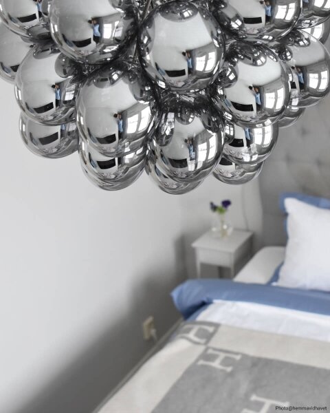 ByRydens 4200440-4505 - Luster na lanku GROSS 8xG9/4W/230V dymová/čierna