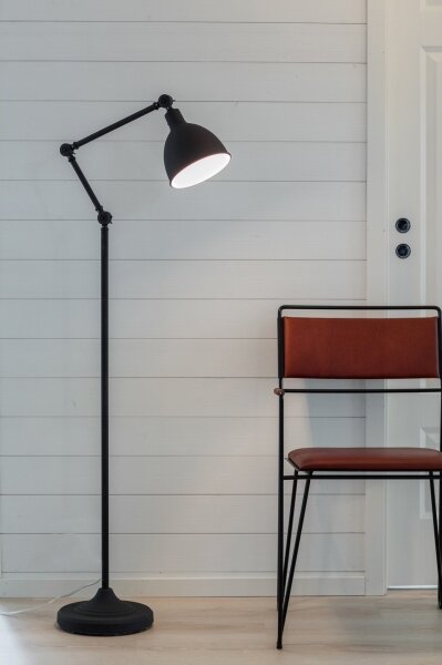 ByRydens 4100610-4007 - Stojacia lampa BAZAR 1xE27/5W/230V čierna