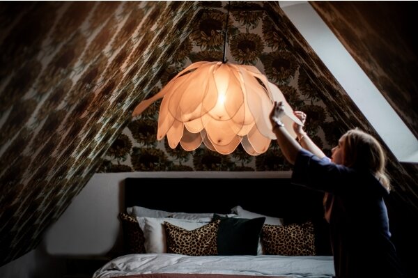 ByRydens 4202270-5507 - Luster na lanku LOU LOU 1xE27/5W/230V béžová