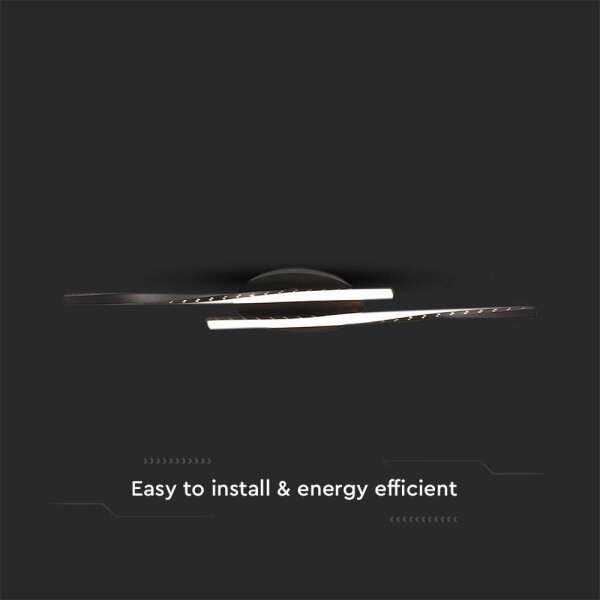 LED Stropné svietidlo LED/12W/230V 3000K 94,5 cm čierna