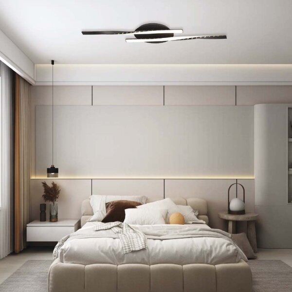 LED Stropné svietidlo LED/12W/230V 3000K 94,5 cm čierna