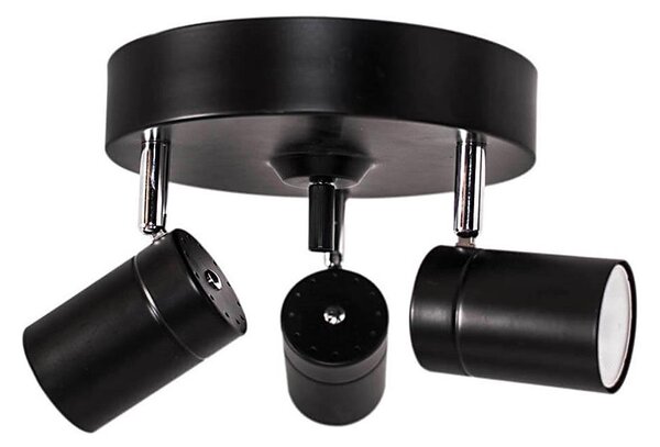 ByRydens 4200710-4002 - Bodové svietidlo CORRECT 3xGU10/7W/230V čierna