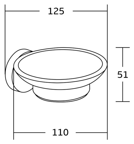 Mexen Tiber mydlovník, chróm - 7050539-00
