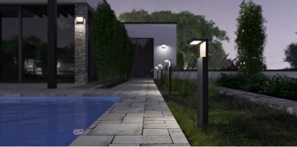LED Vonkajšia lampa NATURA LED/12W/230V 4000K 60 cm IP65 hnedá/antracit