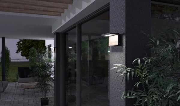 LED Vonkajšie nástenné svietidlo NATURA LED/12W/230V 4000K IP65 hnedá/antracit