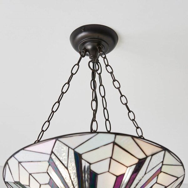 Endon 63936 - Luster na reťazi Tiffany ASTORIA 3xE27/60W/230V pr. 48 cm