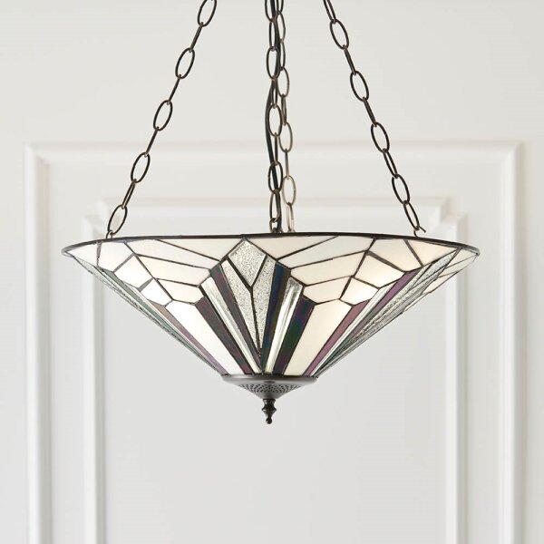 Endon 63936 - Luster na reťazi Tiffany ASTORIA 3xE27/60W/230V pr. 48 cm