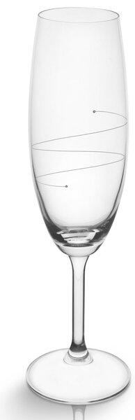 Pohár na sekt vlnka 0,22 l 2 ks