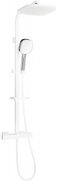 Mexen - CQ33 sprchový set s termostatickou batériou Cube, biela-chrómová, 772503395-21