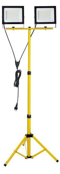 LED Reflektor so stojanom TIGRA 2xLED/100W/230V 4000K IP54 čierna/žltá