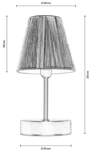 Spot-Light 7771960 - Stolná lampa MILA 1xE14/25W/230V breza