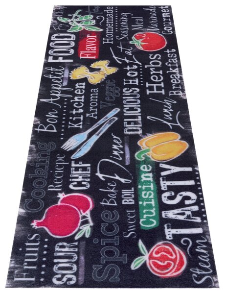 Hanse Home Behúň Cook & Clean 105730 Black Multicolored - 50x150 cm