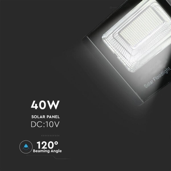 LED Vonkajší solárny reflektor LED/40W/10V IP65 6000K + DO