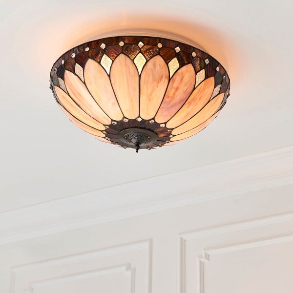 Endon 63973 - Stropné svietidlo Tiffany BROOKLYN 2xE14/60W/230V priemer 50 cm