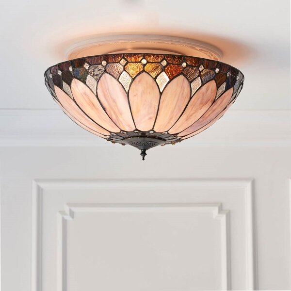Endon 63973 - Stropné svietidlo Tiffany BROOKLYN 2xE14/60W/230V priemer 50 cm