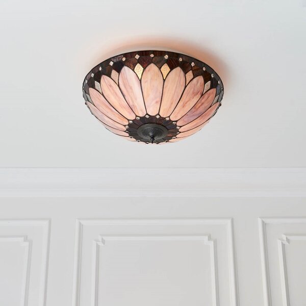 Endon 63973 - Stropné svietidlo Tiffany BROOKLYN 2xE14/60W/230V priemer 50 cm