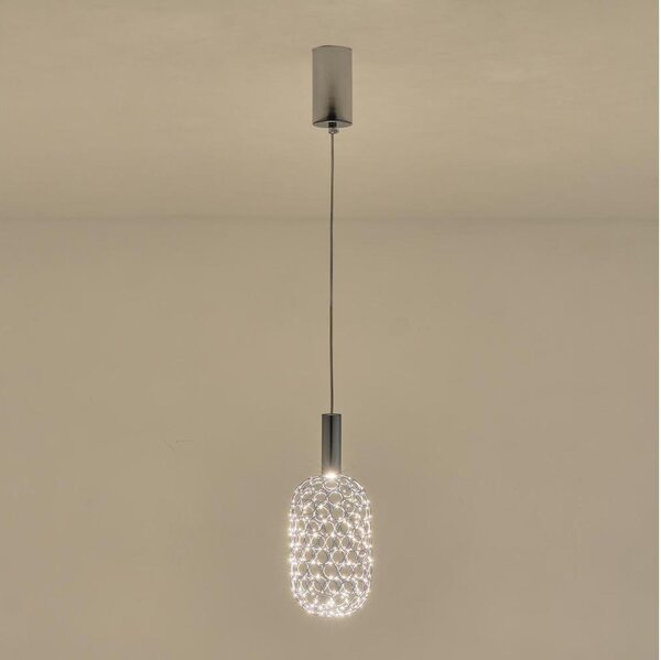 LED Luster na lanku PERFORATO LED/6,3W/230V 3000K lesklý chróm pr. 13 cm