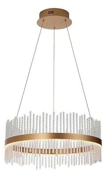 Endon 107671 - LED Stm. luster na lanku ADRIEL LED/41W/230V 3000K zlatá/číra