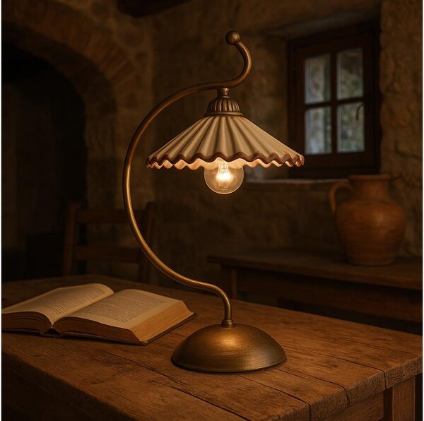 ONLI - Stolná lampa ROSINA 1xE14/6W/230V bronzová