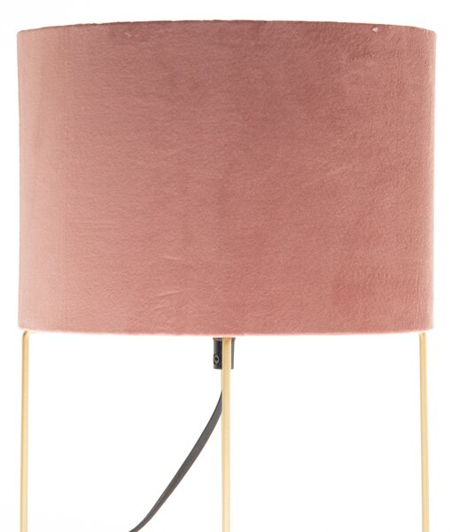 Moderná stolná lampa ružová so zlatom - Rosalina