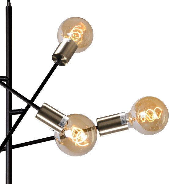 ONLI - Luster na lanku CROSS 6xE27/22W/230V čierna/mosadz