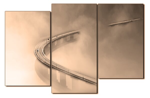 Obraz na plátne - Most v hmle 1275FC (90x60 cm)