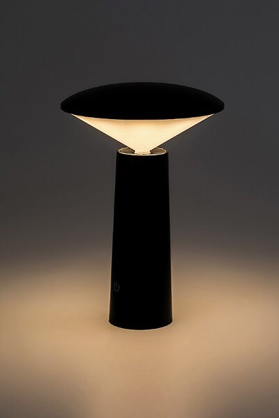 RABALUX 77147 Polperro dotyková stolná lampička nabíjacia V210mm LED 3W/180lm 2800+4000+6500K čierna