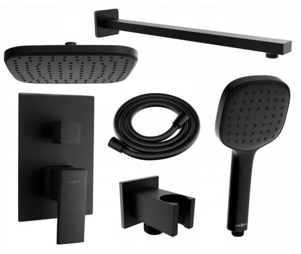 Mexen Uno, podomietkový sprchový set DR33, čierna, 71435DR33-70
