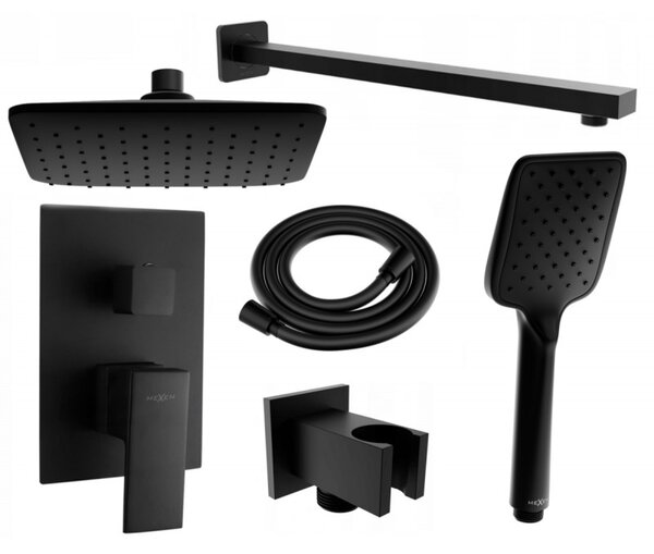 Mexen Uno, podomietkový sprchový set DR62, čierna, 71435DR62-70