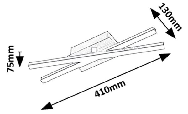 RABALUX 71396 Demir stropné svietidlo LED 16W/1200lm 4000K čierna, zlatá, biela