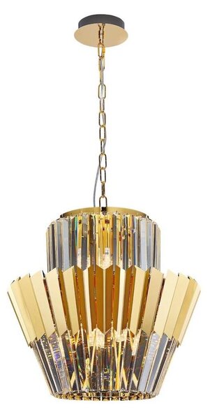 Luster na reťazi DONNA 9xE14/40W/230V pr. 45 cm zlatá