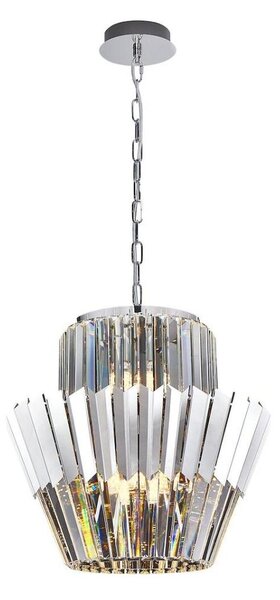 Luster na reťazi DONNA 9xE14/40W/230V pr. 45 cm matný chróm