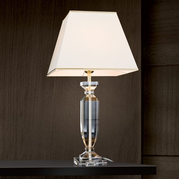 Orion LA 4-1207 - Krištáľová stolná lampa POKAL 1xE27/60W/230V krémová/číra