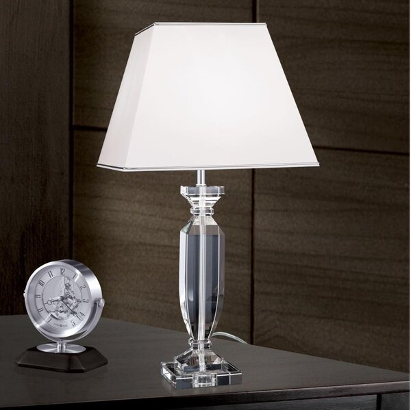 Orion LA 4-1207 - Krištáľová stolná lampa POKAL 1xE27/60W/230V biela/číra