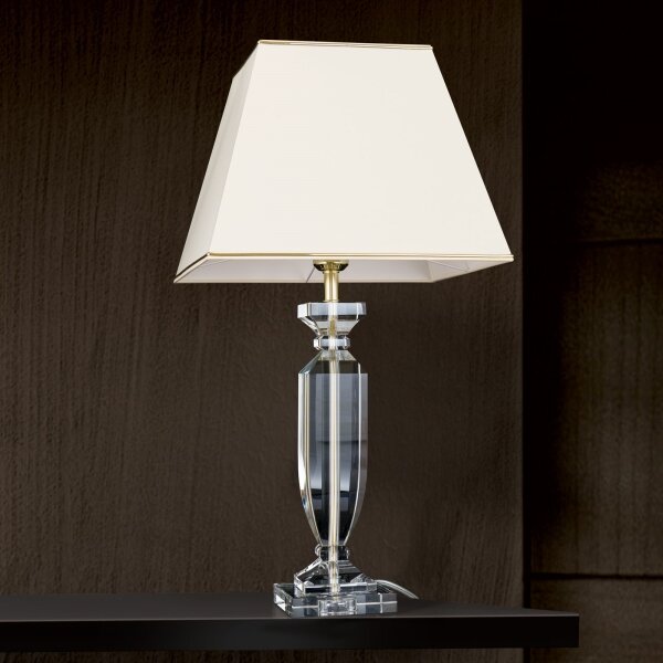 Orion LA 4-1207 - Krištáľová stolná lampa POKAL 1xE27/60W/230V krémová/číra