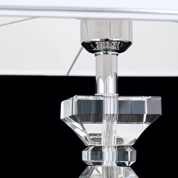 Orion LA 4-1207 - Krištáľová stolná lampa POKAL 1xE27/60W/230V biela/číra
