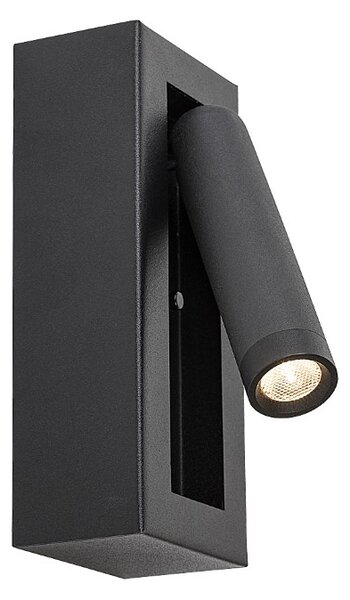 RABALUX 71285 Gello nástenné svietidlo s vypínačom D25mm LED 4W/210lm 3000K čierna