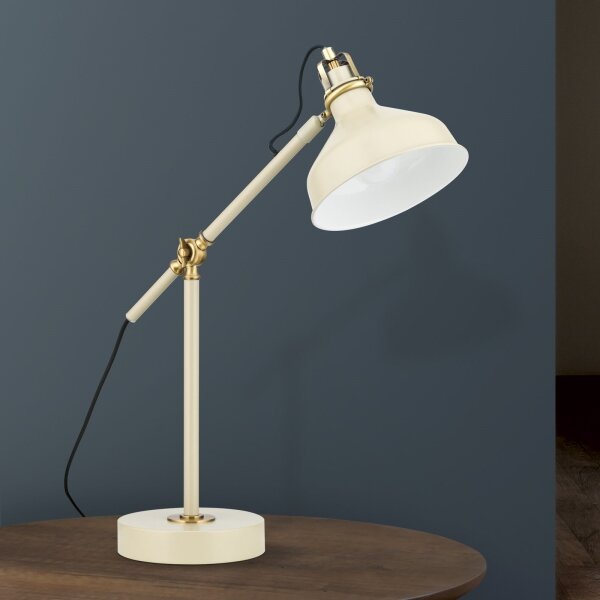 Orion LA 4-1222/1 - Stolná lampa SCHILLER 1xE27/40W/230V krémová/bronz