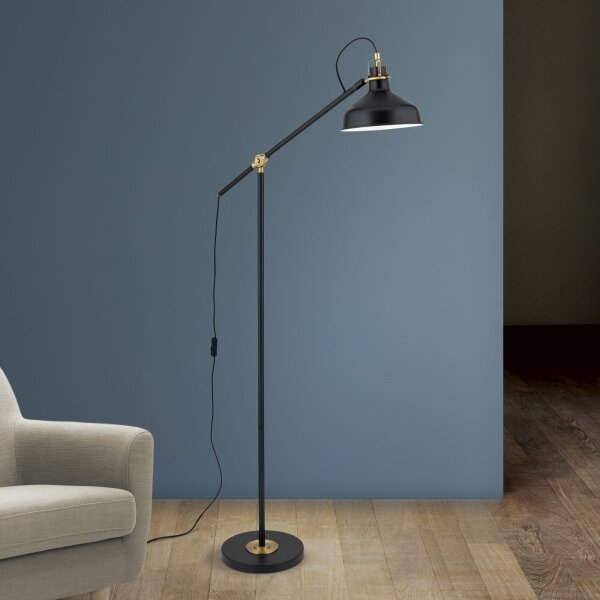 Orion Stl 12-1192/1 - Stojacia lampa SCHILLER 1xE27/40W/230V čierna/bronz